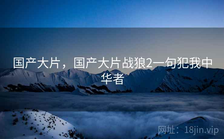 国产大片,国产大片战狼2一句犯我中华者  第2张 国产大片,国产大片战狼2一句犯我中华者  第2张
